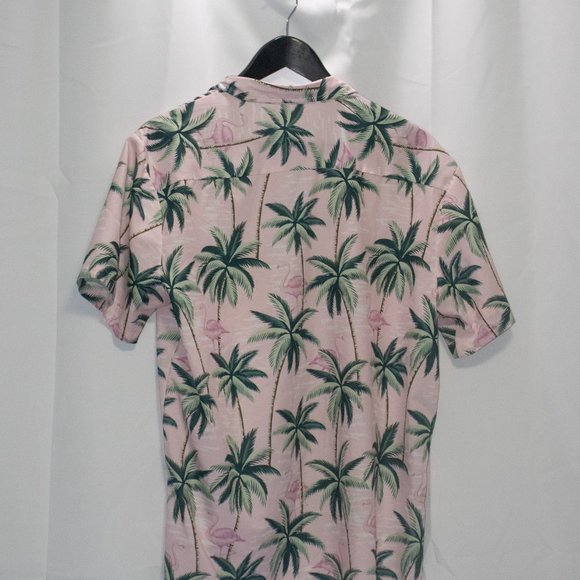 Men's Hawaiian Vacation Shirt with Pink Flamingos - Picture 2 of 2